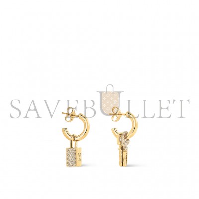 LOUIS VUITTON LV PADLOCK EARRINGS M01583